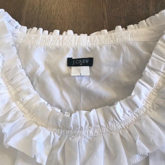 J. Crew white ruffle tank - Picture 2 of 3